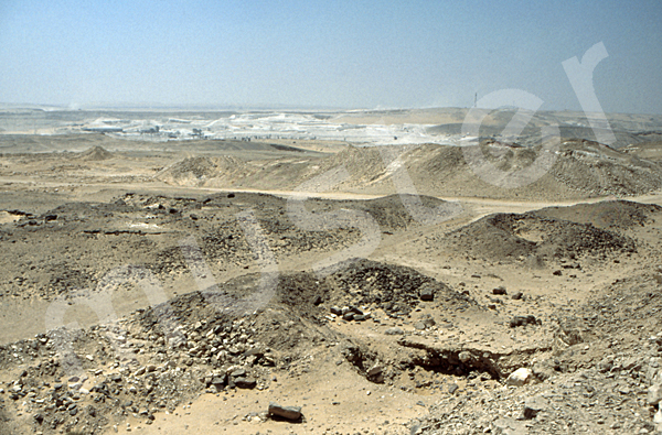 Abu Roasch / Pyramidengebiet: Blickrichtung Südwesten, Bild-Nr. Grßansicht: 10a/45