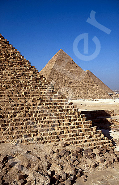 Giza-Plateau / Pyramidengebiet: Blickrichtung Nordnordosten, Bild-Nr. Grßansicht: 470a/8