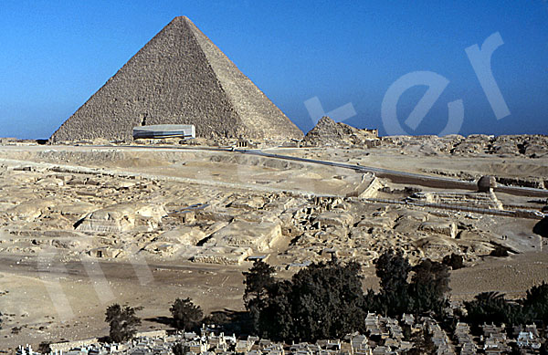 Giza-Plateau / Pyramidengebiet: Blickrichtung Nordnordwesten, Bild-Nr. Grßansicht: 470a/13