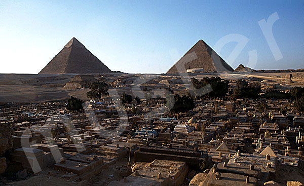 Giza-Plateau / Pyramidengebiet: Blickrichtung Nordnordwesten, Bild-Nr. Grßansicht: 470a/41