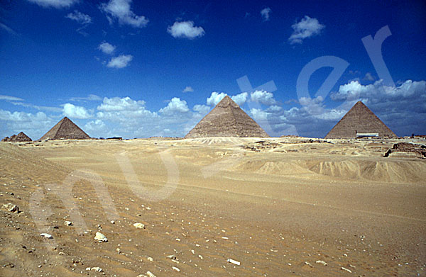 Giza-Plateau / Pyramidengebiet: Blickrichtung Nordnordwesten, Bild-Nr. Grßansicht: 470a/46