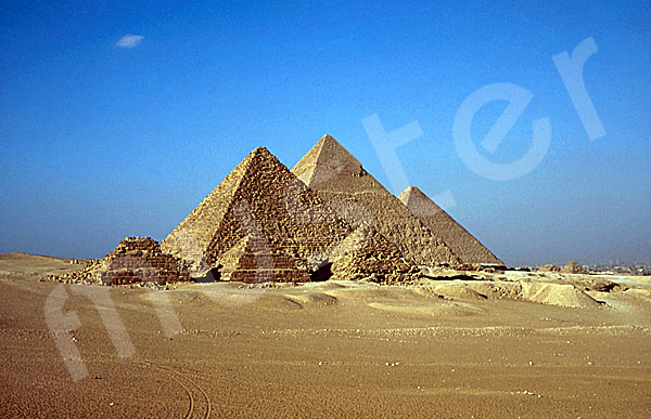 Giza-Plateau / Pyramidengebiet: Blickrichtung Nordosten, Bild-Nr. Grßansicht: 470a/1