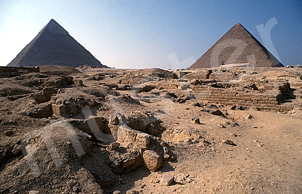 Giza-Plateau / Pyramidengebiet: Blickrichtung Nordwesten, Bild-Nr. Grßansicht: 470a/10