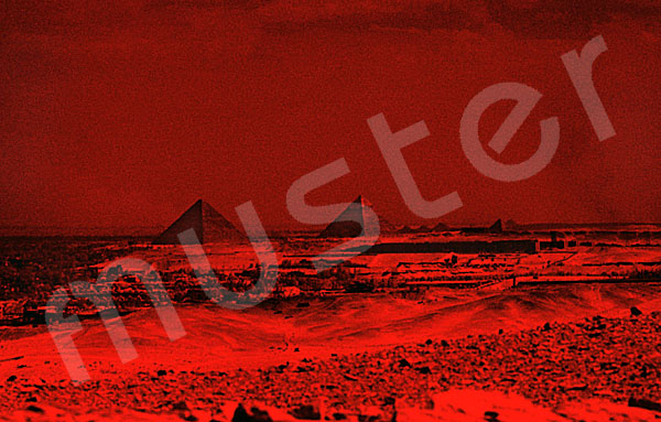 Giza-Plateau / Pyramidengebiet: Blickrichtung Südosten, Bild-Nr. Großansicht: 470a/19