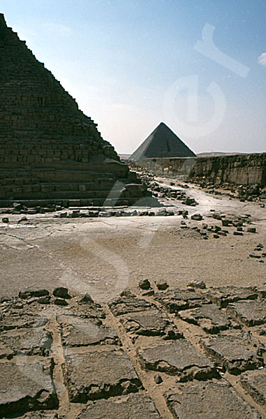 Giza-Plateau / Pyramidengebiet: Blickrichtung Südsüdwesten, Bild-Nr. Grßansicht: 31b/7