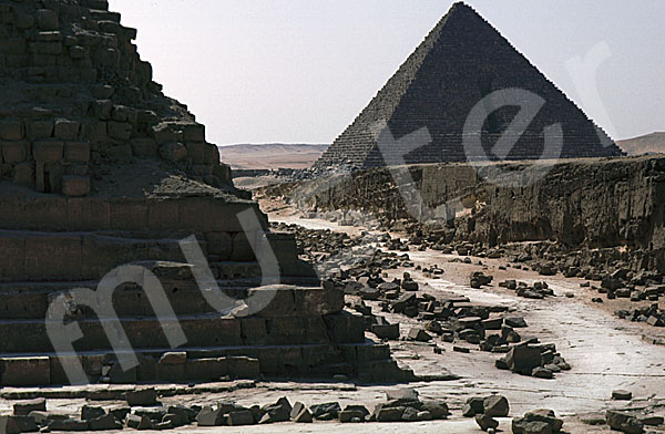 Giza-Plateau / Pyramidengebiet: Blickrichtung Südsüdwesten, Bild-Nr. Grßansicht: 470a/21