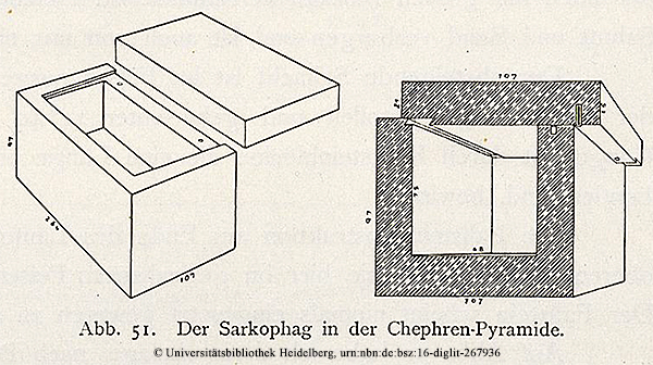 Der Sarkophag in der Chephren-Pyramide „Das Grabdenkmal des Königs Chephren“, Uvo Hölscher, 1912