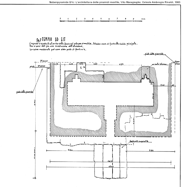 Nebenpyramide G1b, Totentempel: L'architettura delle piramidi menfite, Vito Maragioglio; Celeste Ambrogio Rinaldi, 1963