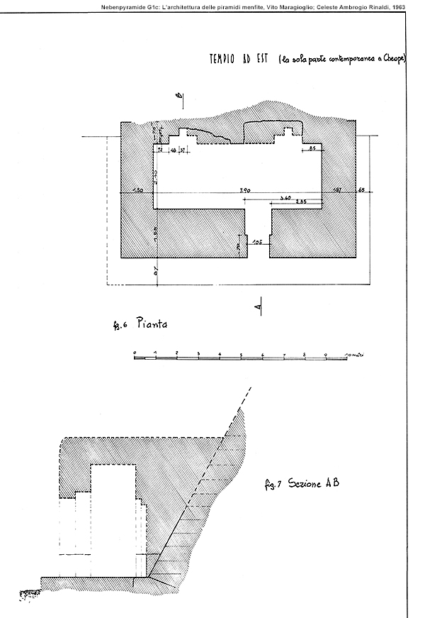 Nebenpyramide G1c außen: L'architettura delle piramidi menfite, Vito Maragioglio; Celeste Ambrogio Rinaldi, 1963