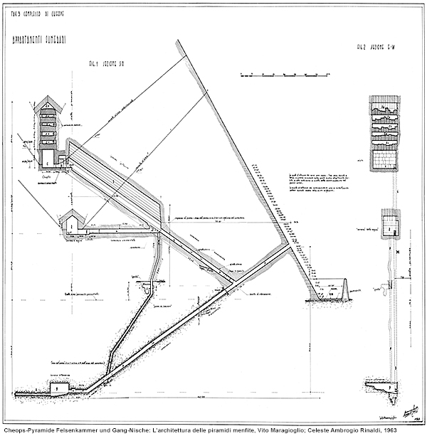 Cheops-Pyramide, Substruktur: L'architettura delle piramidi menfite, Vito Maragioglio; Celeste Ambrogio Rinaldi, 1963