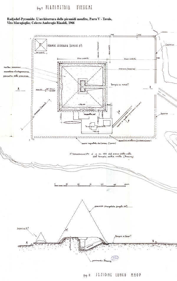 Radjedef-Pyramide: L'architettura delle piramidi menfite, Parte V — Tavole, Vito Maragioglio; Celeste Ambrogio Rinaldi, 1963