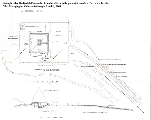 Komplex der Radjedef-Pyramide in Abu Roasch: L'architettura delle piramidi menfite, Parte V — Tavole, Vito Maragioglio; Celeste Ambrogio Rinaldi, 1966