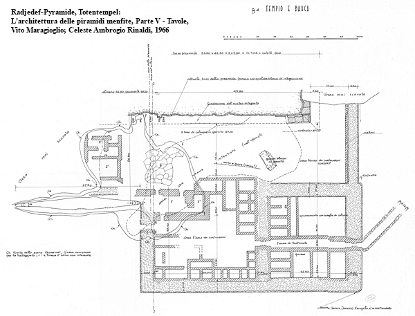 Totentempel vor der Ostseite der Radjedef-Pyramide: L'architettura delle piramidi menfite, Parte V — Tavole, Vito Maragioglio; Celeste Ambrogio Rinaldi, 1966