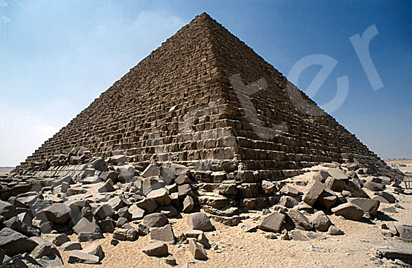 Mykerinos-Pyramide: Ecke, Bild-Nr. Grßansicht: 40a/1