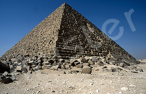 Mykerinos-Pyramide: Ecke, Bild-Nr. Grßansicht: 40a/2